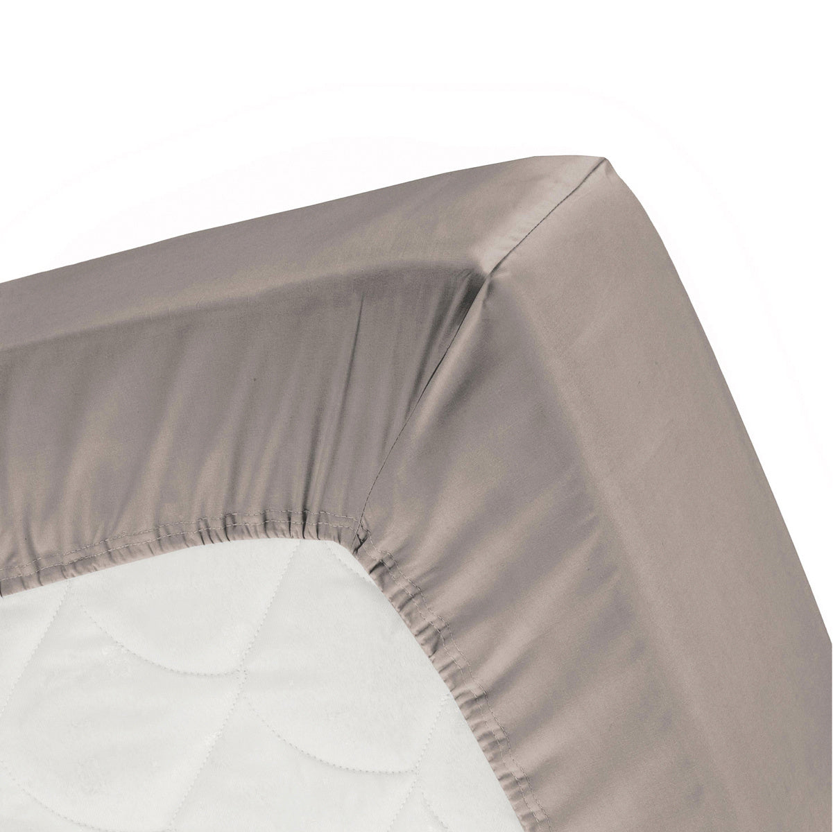 Topper fitted sheet single split jersey taupe