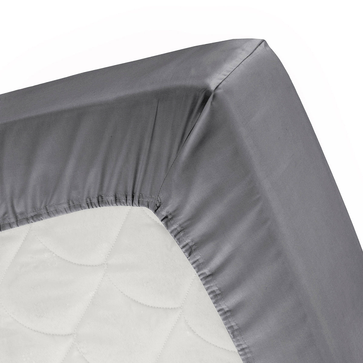 Hoeslaken flanel light antraciet