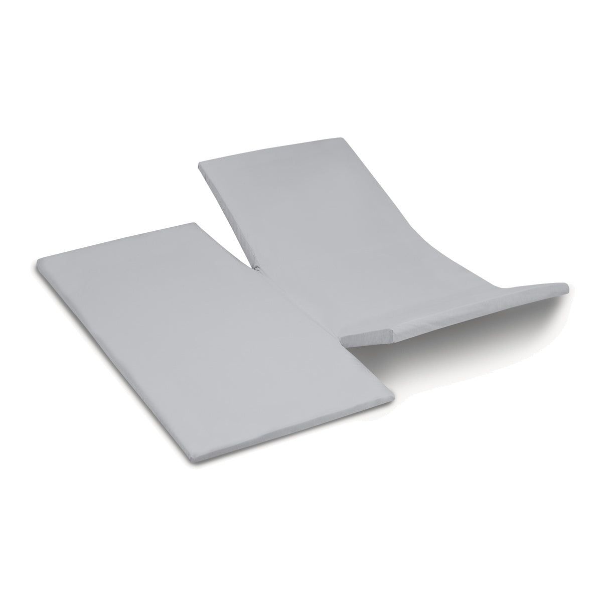 Topper hoeslaken dubbele split jersey lichtgrijs