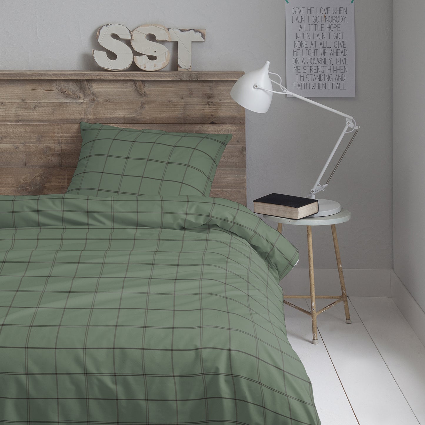 Kody duvet cover flannel green