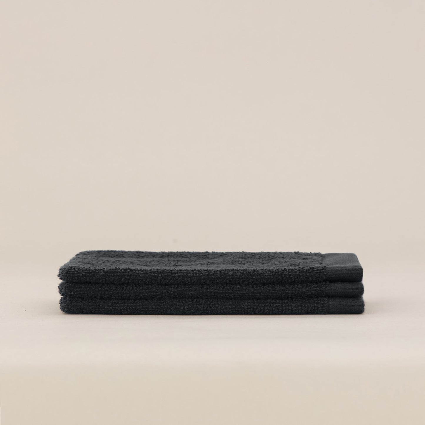 Weekend washcloth black (3 pieces)