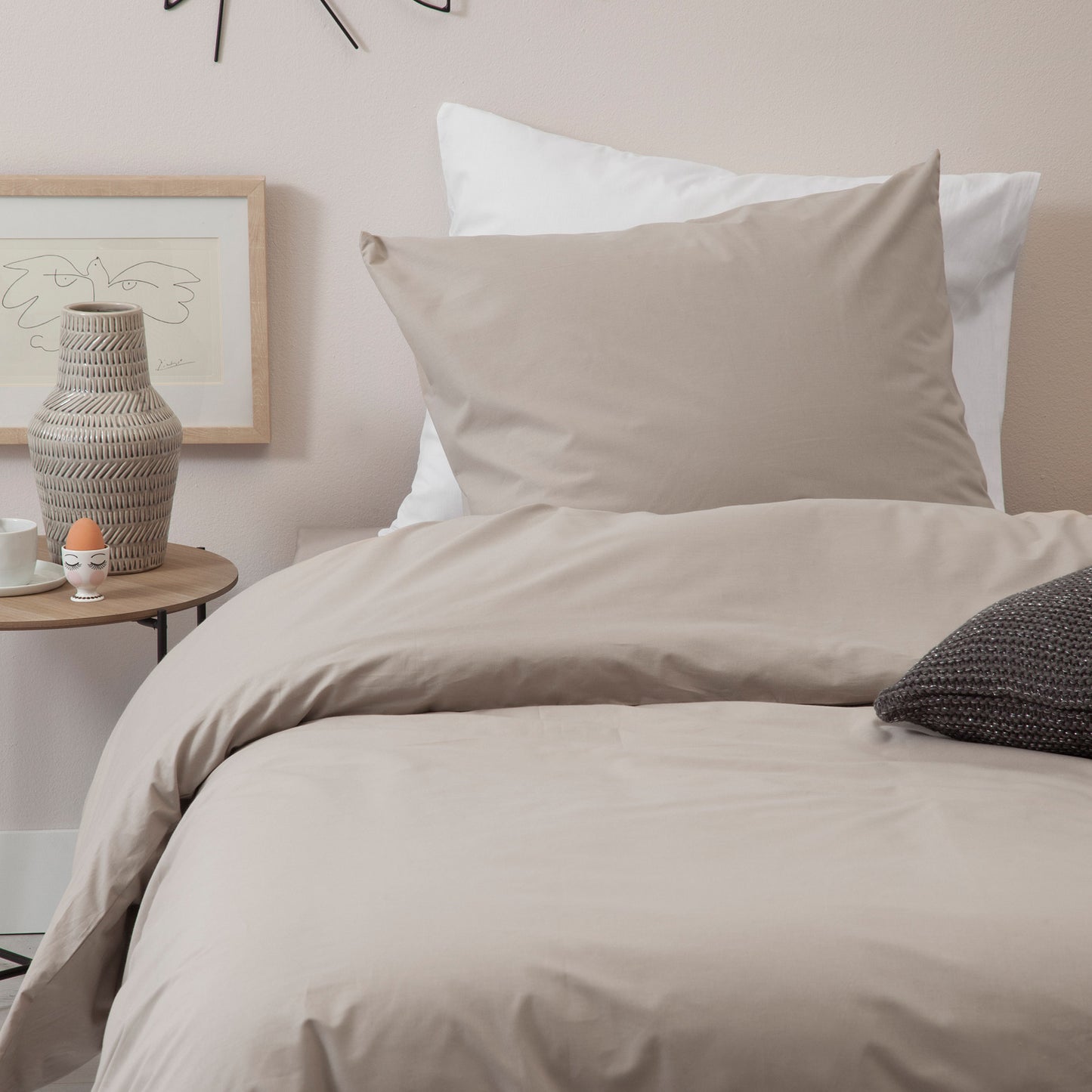 Friday duvet cover polycotton taupe