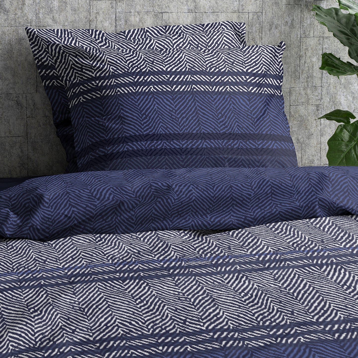 Astor dekbedovertrek katoen jeans blauw