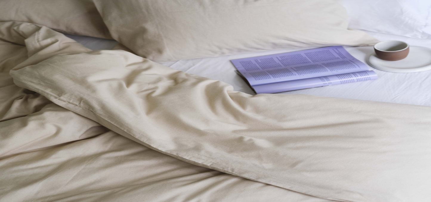 Morning duvet cover flannel light sand