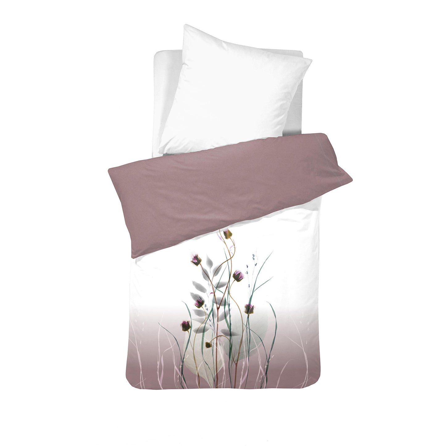 Meadow duvet cover set cotton satin purple