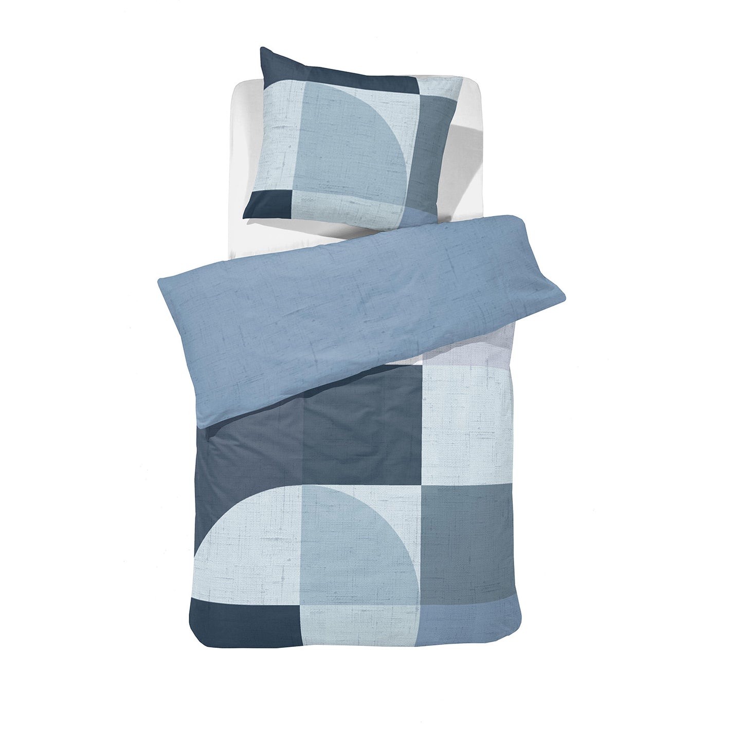 Rune duvet cover set cotton blue