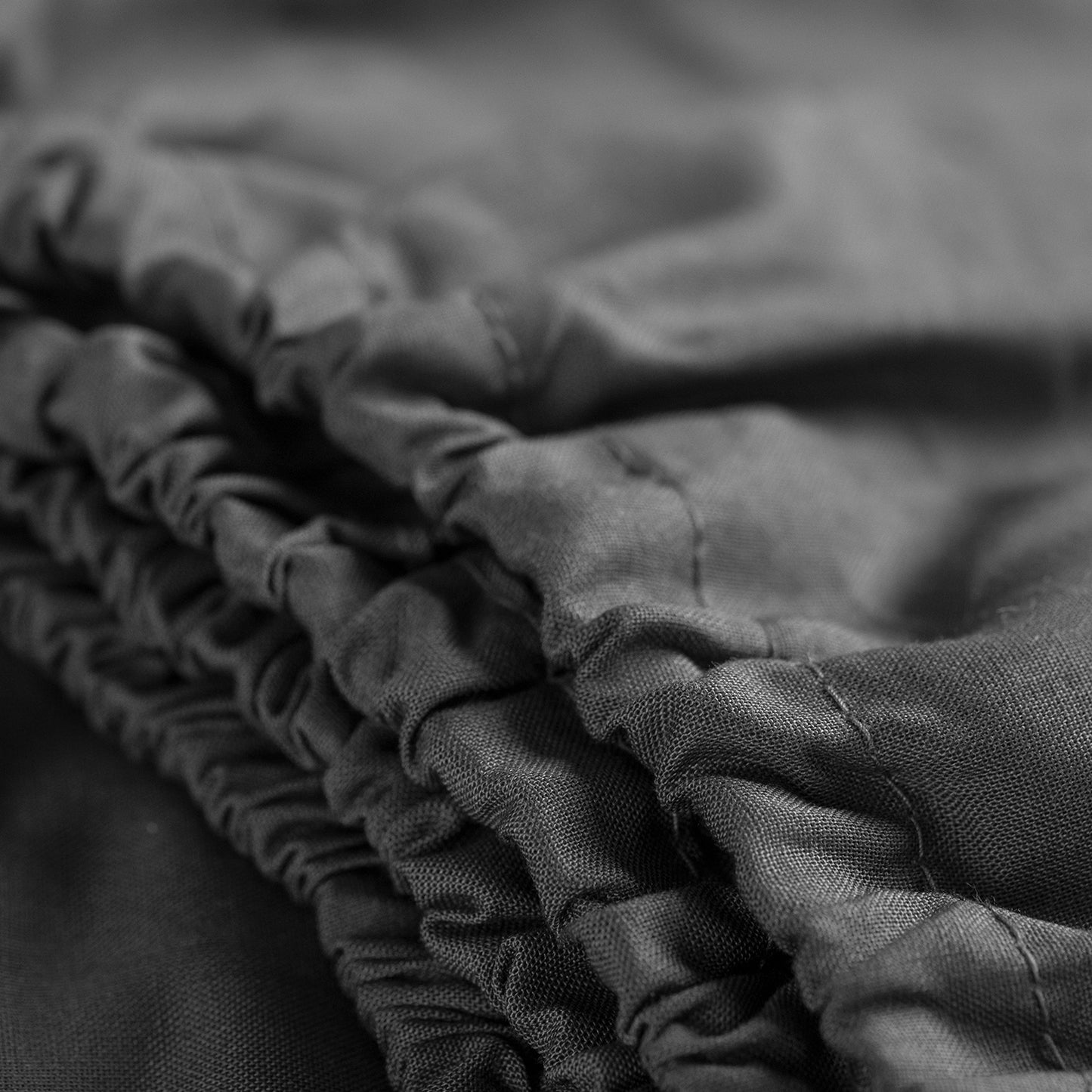 Weekend topper fitted sheet double split cotton anthracite