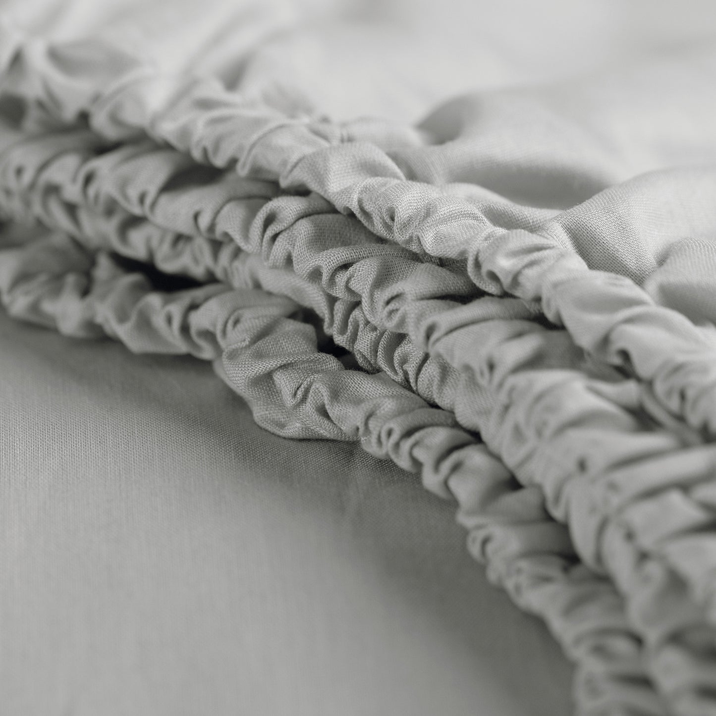 Weekend topper fitted sheet single split cotton light gray