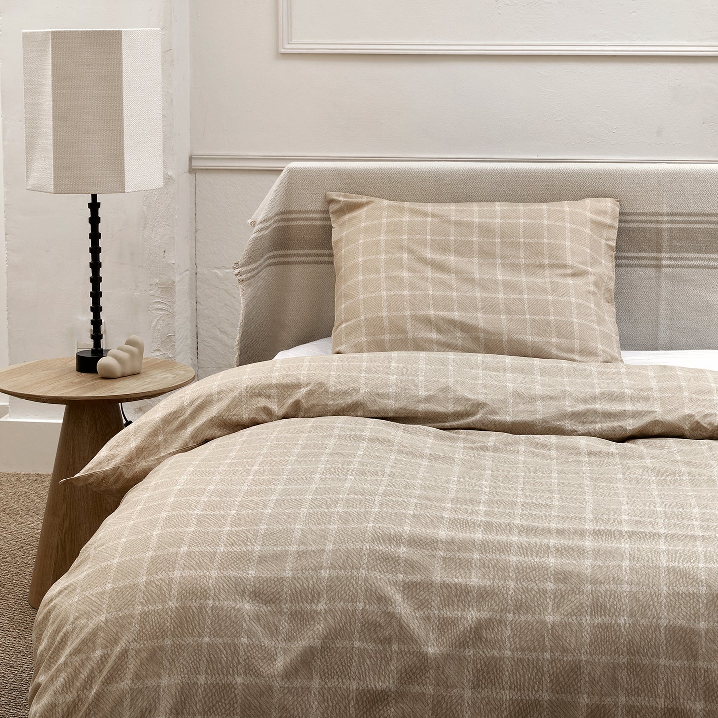 Brecht dekbedovertrek katoen naturel