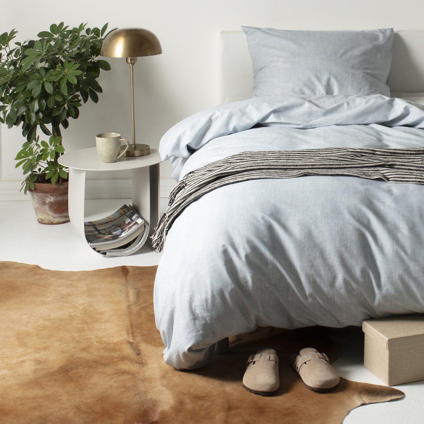 Lyn duvet cover cotton light gray