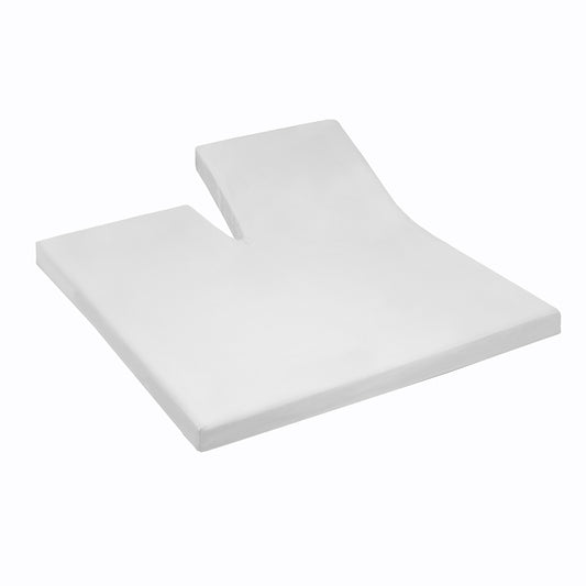 Topper hoeslaken enkele split jersey wit