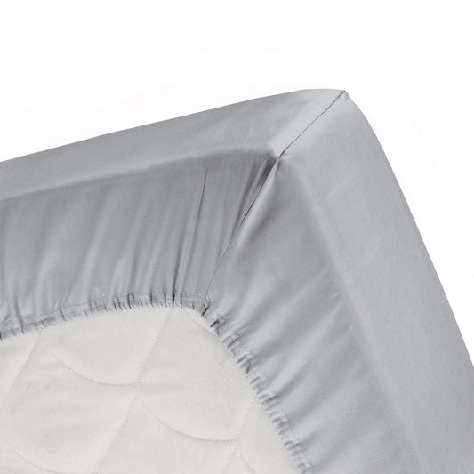 Topper hoeslaken enkele split jersey lichtgrijs
