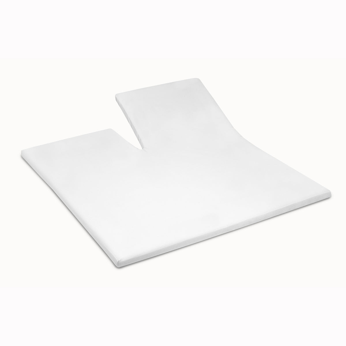 Topper fitted sheet stretch molton single split white