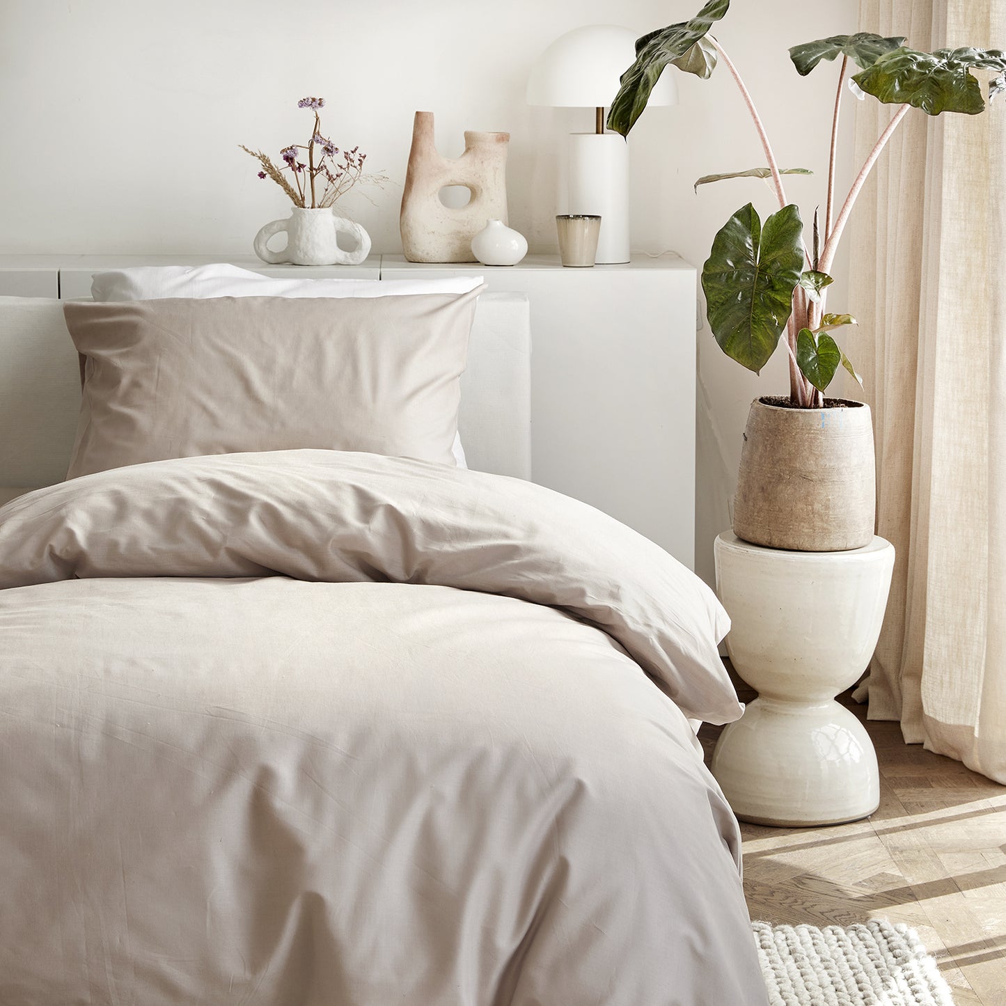 Weekend Bettbezug Baumwolle taupe