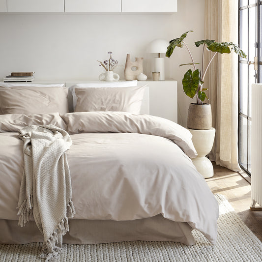 Weekend Bettbezug Baumwolle taupe