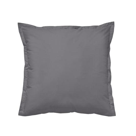 Sundays pillowcase set with zipper, cotton satin, anthracite, 80x80 cm