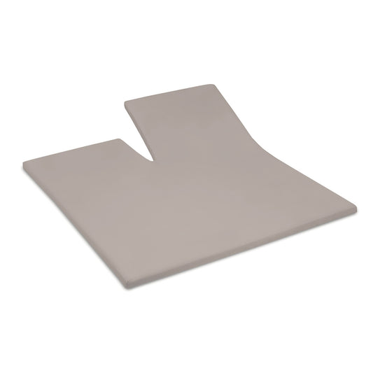 Sundays topper fitted sheet single split cotton satin taupe