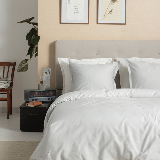 Sundays dekbedovertrek katoen-satijn lichtgrijs