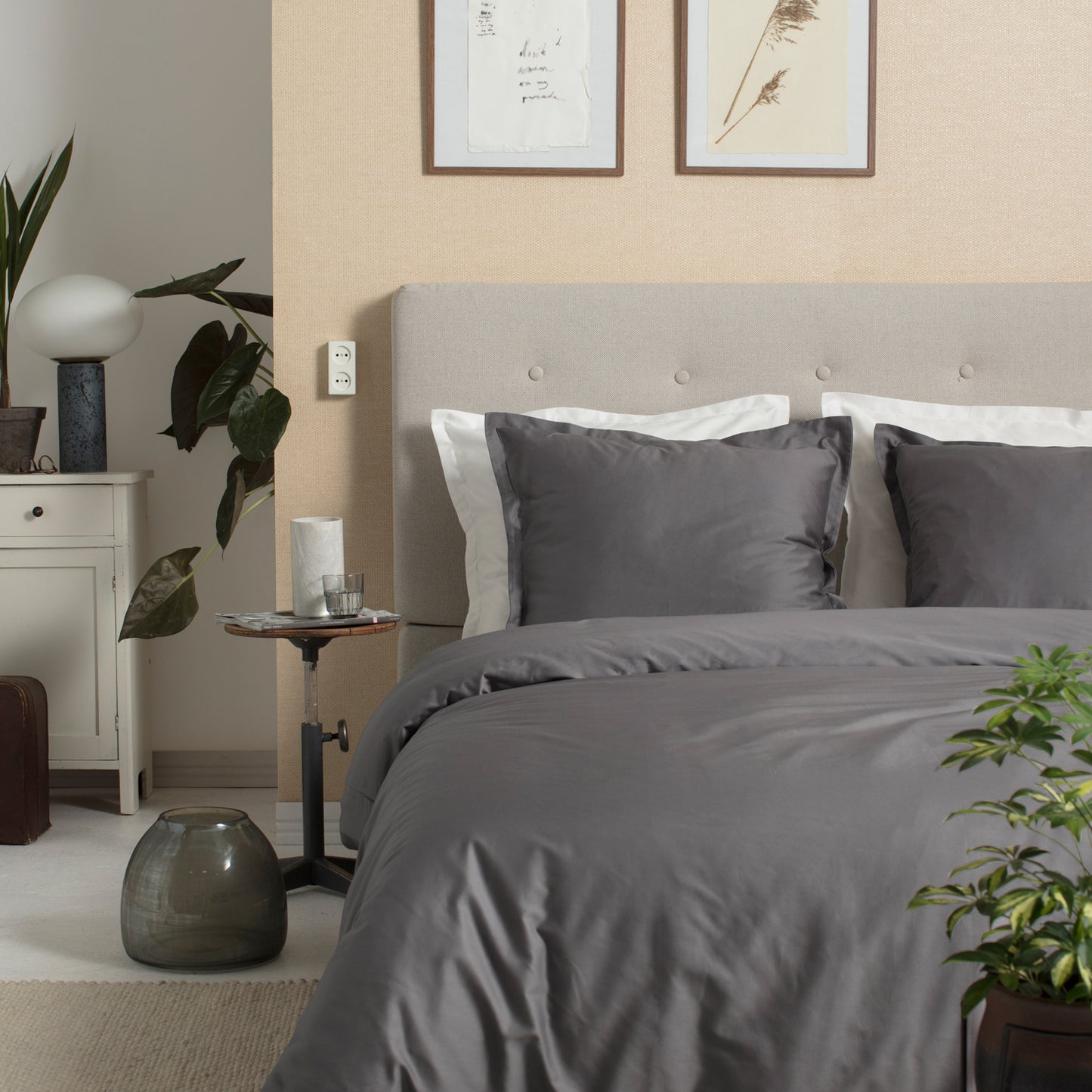 Sundays Bettbezug Baumwollsatin anthrazit