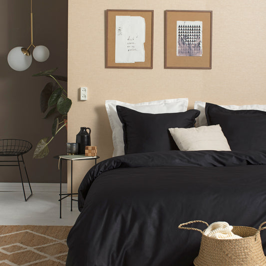 Sundays dekbedovertrek katoen-satijn zwart