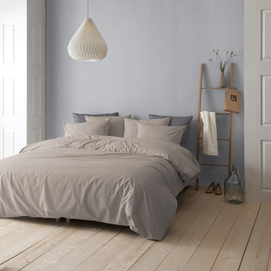 Morning dekbedovertrek flanel taupe