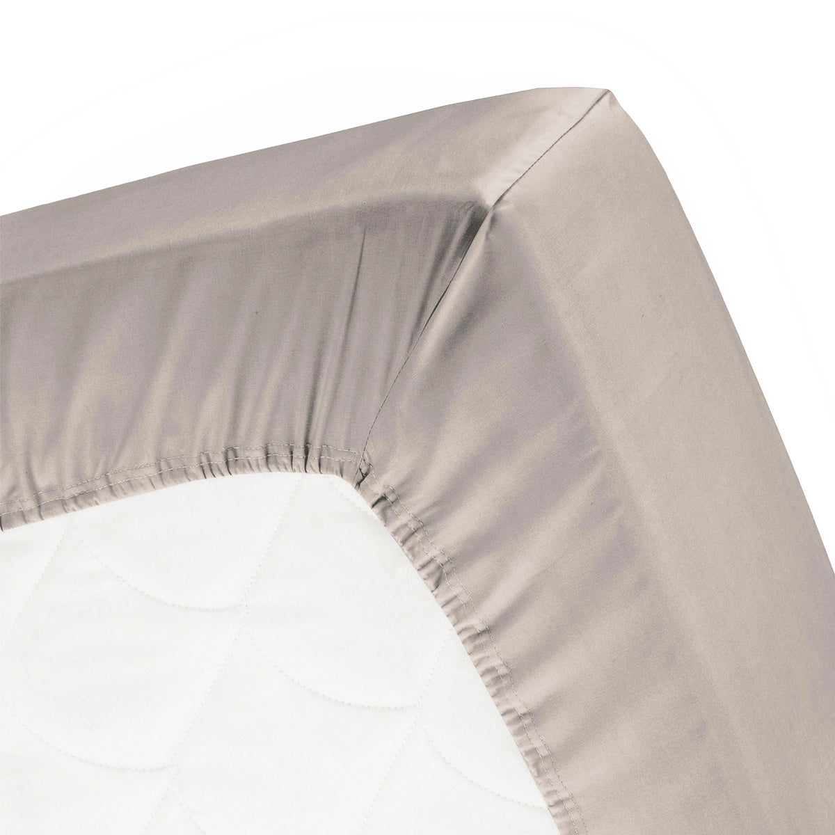 Hoeslaken flanel taupe