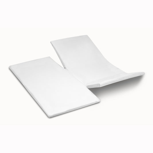 Topper hoeslaken stretch molton dubbele split wit