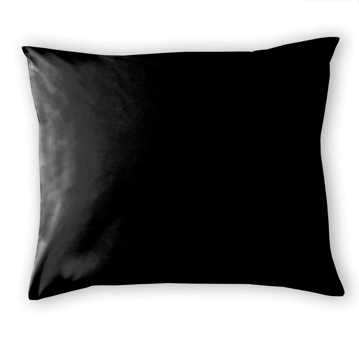 Kussensloop katoen 50x60 met rits zwart (2 stuks)