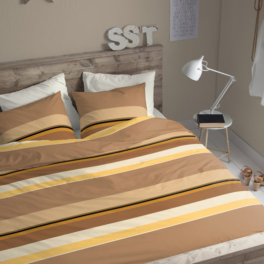 Cuba dekbedovertrek flanel karamel