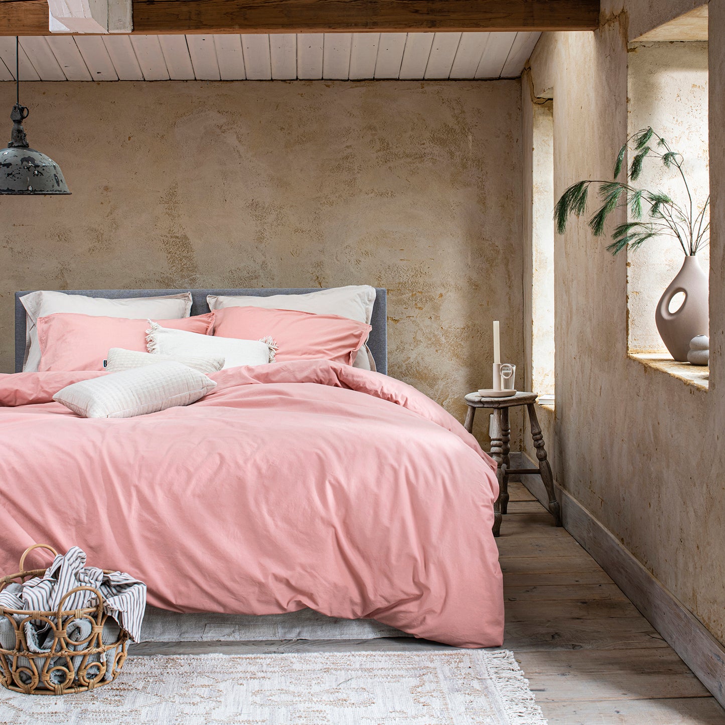 Moon duvet cover cotton pink