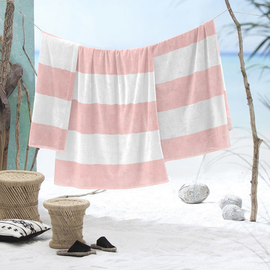 Dune stripe strandlaken XXL roze