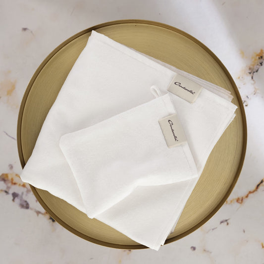 Sundays washcloth white (2 pieces)