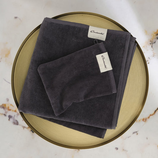 Sundays washcloth anthracite (2 pieces)