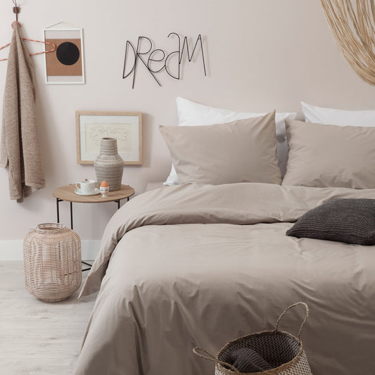 Friday duvet cover polycotton taupe