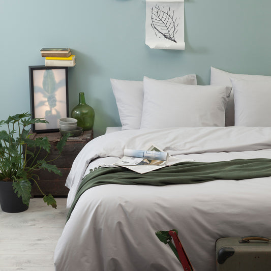 Friday dekbedovertrek polykatoen lichtgrijs