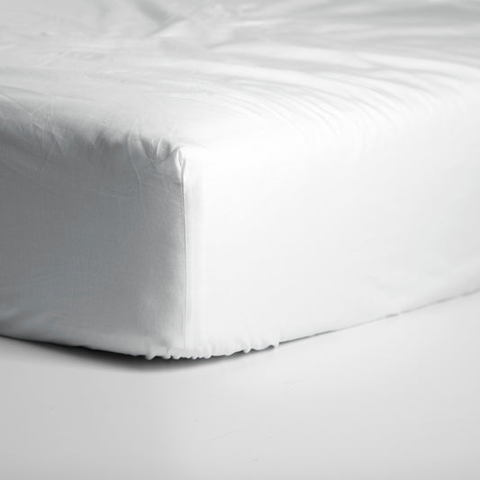 Weekend fitted sheet cotton white