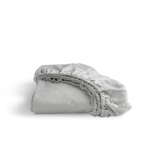 Weekend fitted sheet cotton light gray
