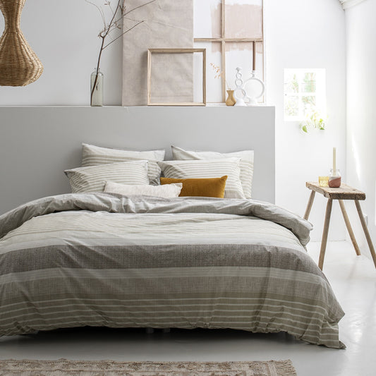 Crony duvet cover cotton sand