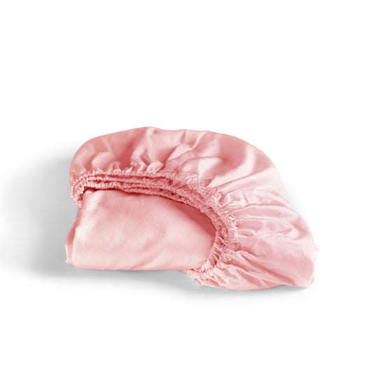 Sundays fitted sheet cotton satin pink
