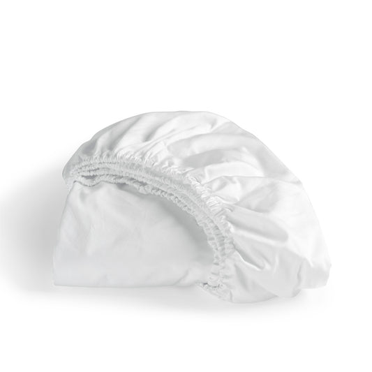 Sundays fitted sheet cotton satin white