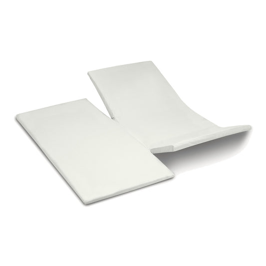 Sundays topper hoeslaken dubbele split katoen-satijn ivoor