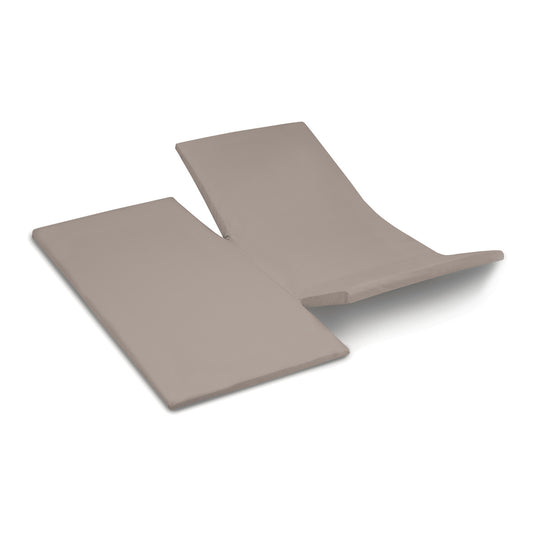 Sundays topper hoeslaken dubbele split katoen-satijn taupe