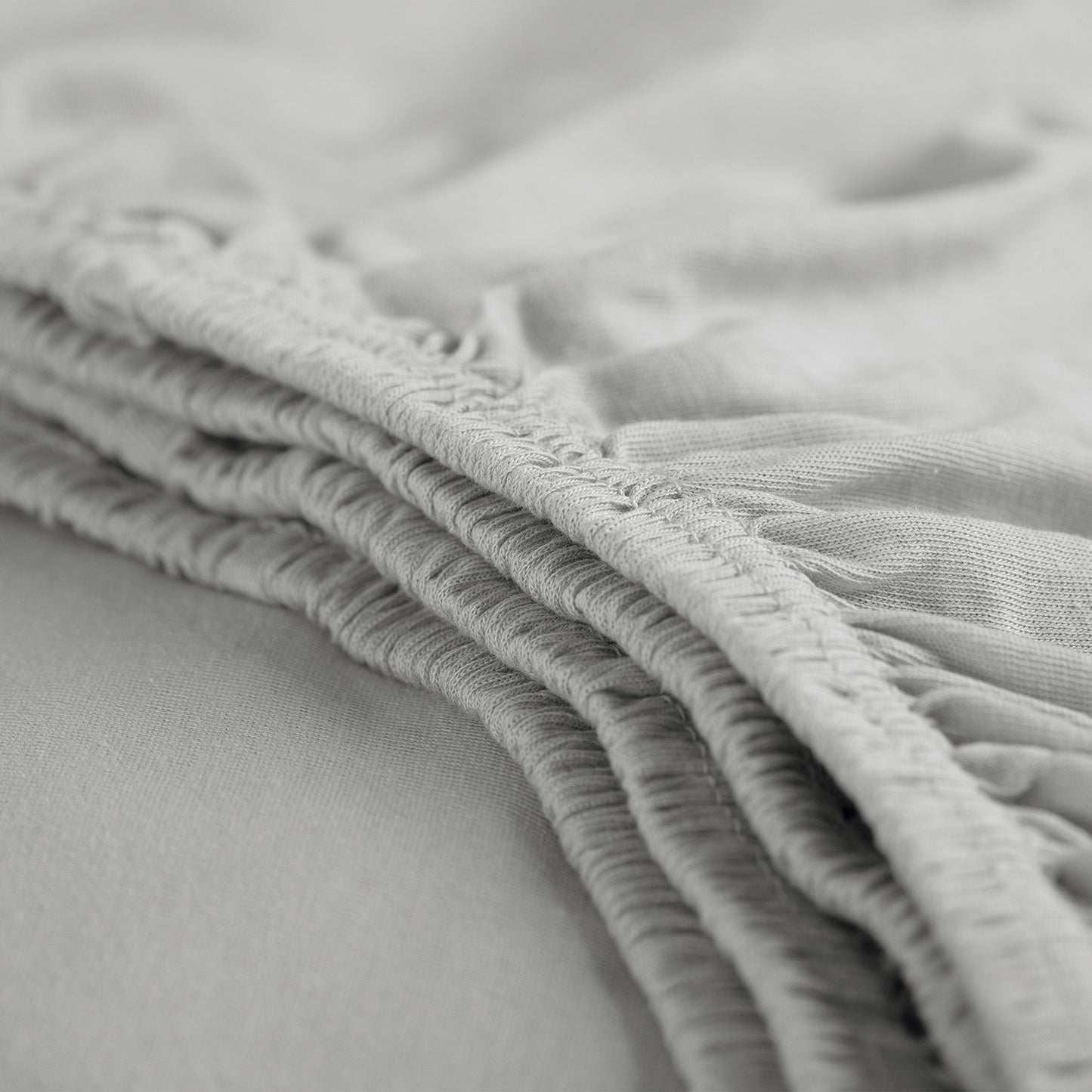 Spannbettlaken Jersey hohe Ecke hellgrau