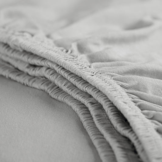 Fitted sheet double jersey light gray