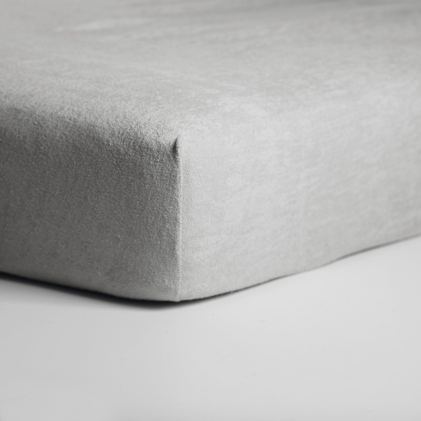 Hoeslaken badstof lichtgrijs