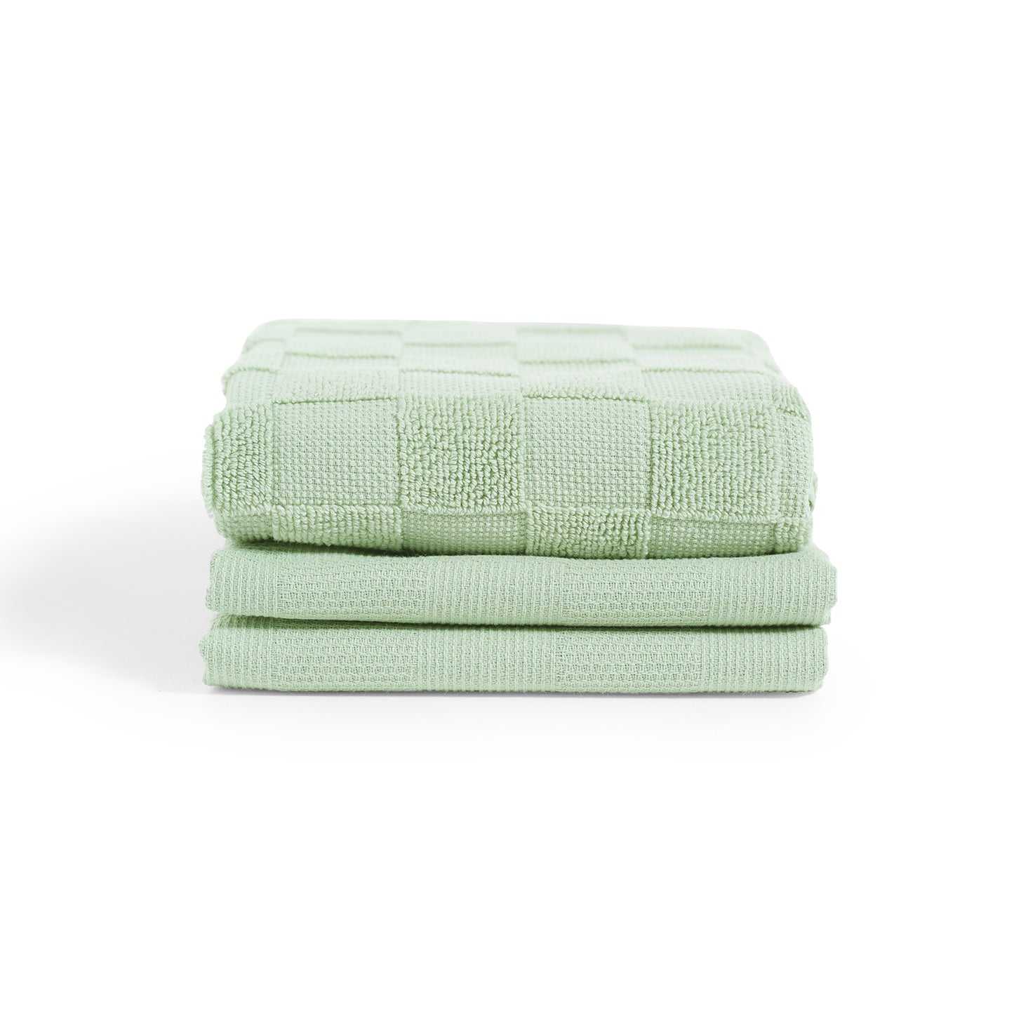 Checkmaid set green - 1 kitchen towel and 2 tea towels