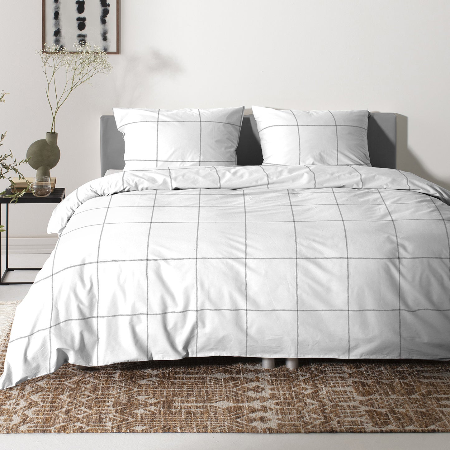 Robyn duvet cover satin white