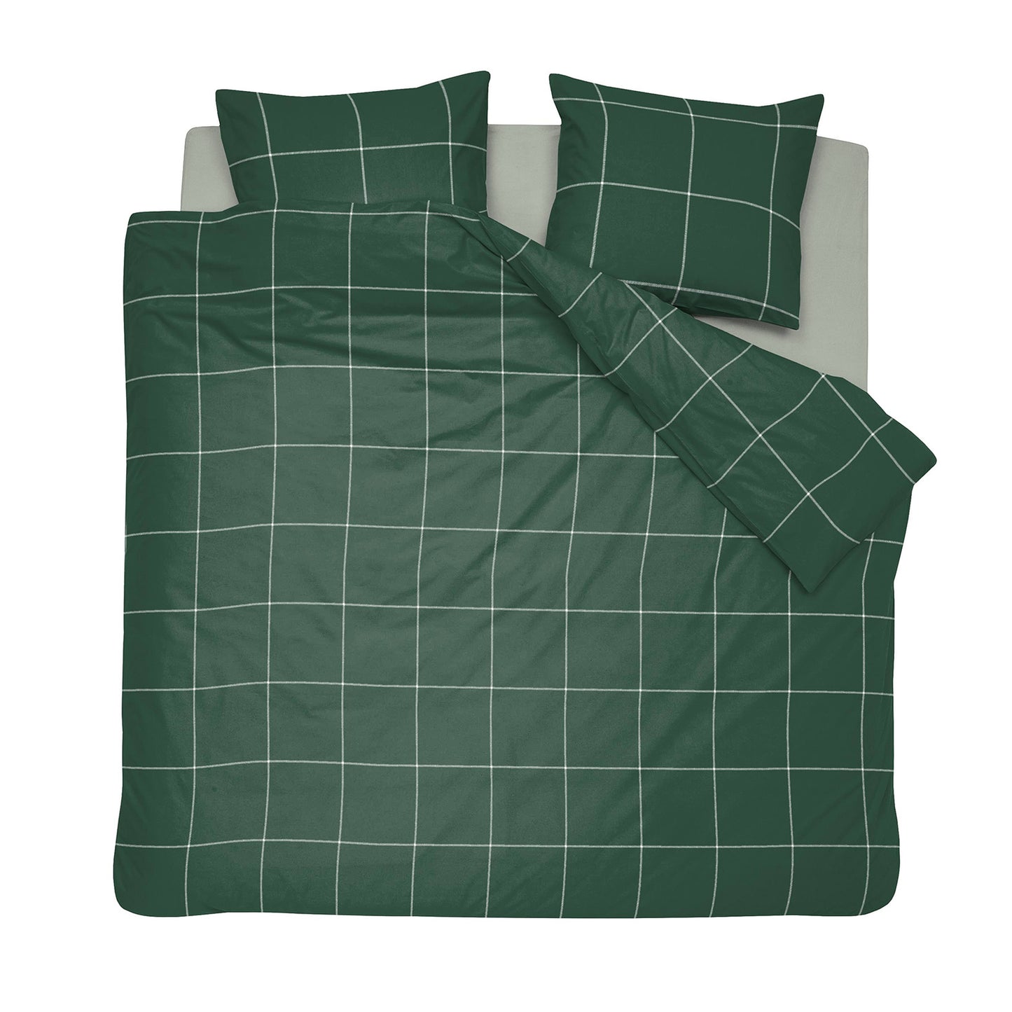 Robyn duvet cover satin dark green