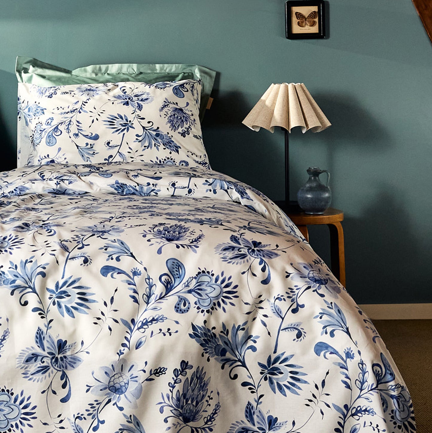 Glorie dekbedovertrek katoen blauw