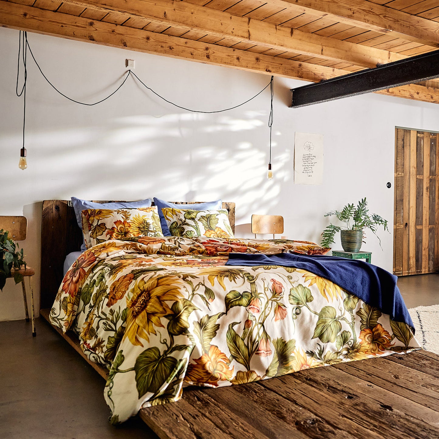 Serenade dekbedovertrek katoen satijn geel